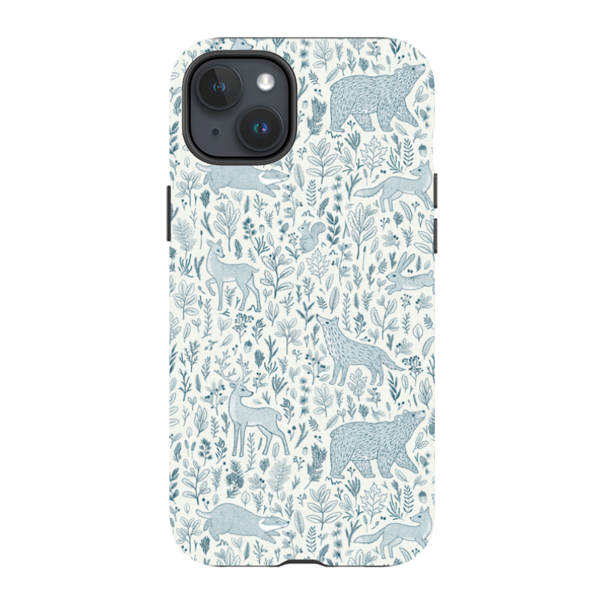 iPhone Tough Case - Forest animals navy By Katherine Quinn