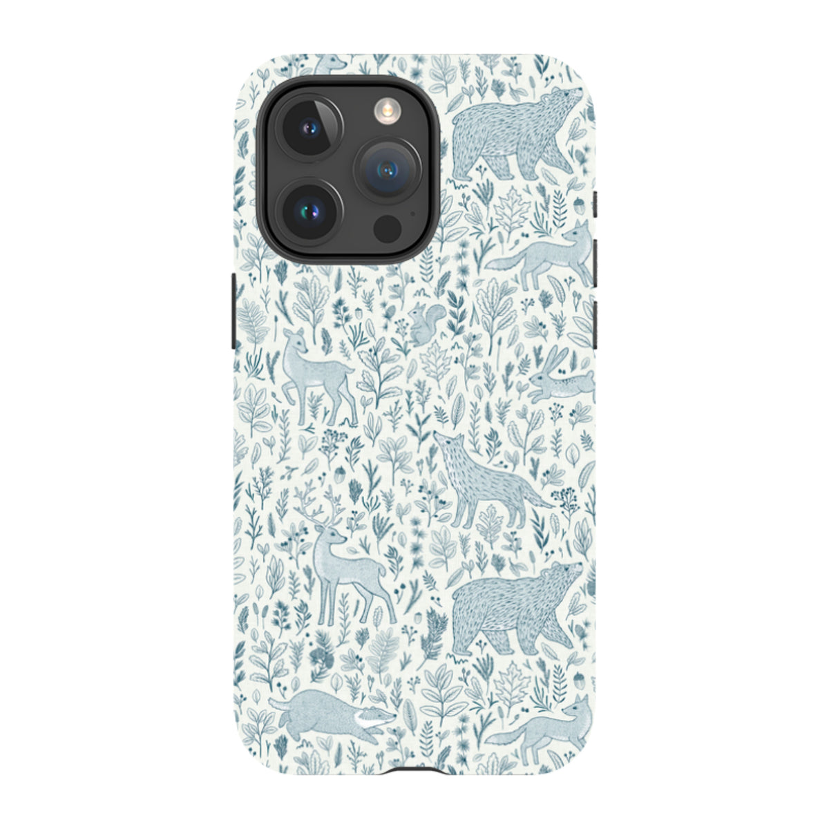 iPhone Tough Case - Forest animals navy By Katherine Quinn