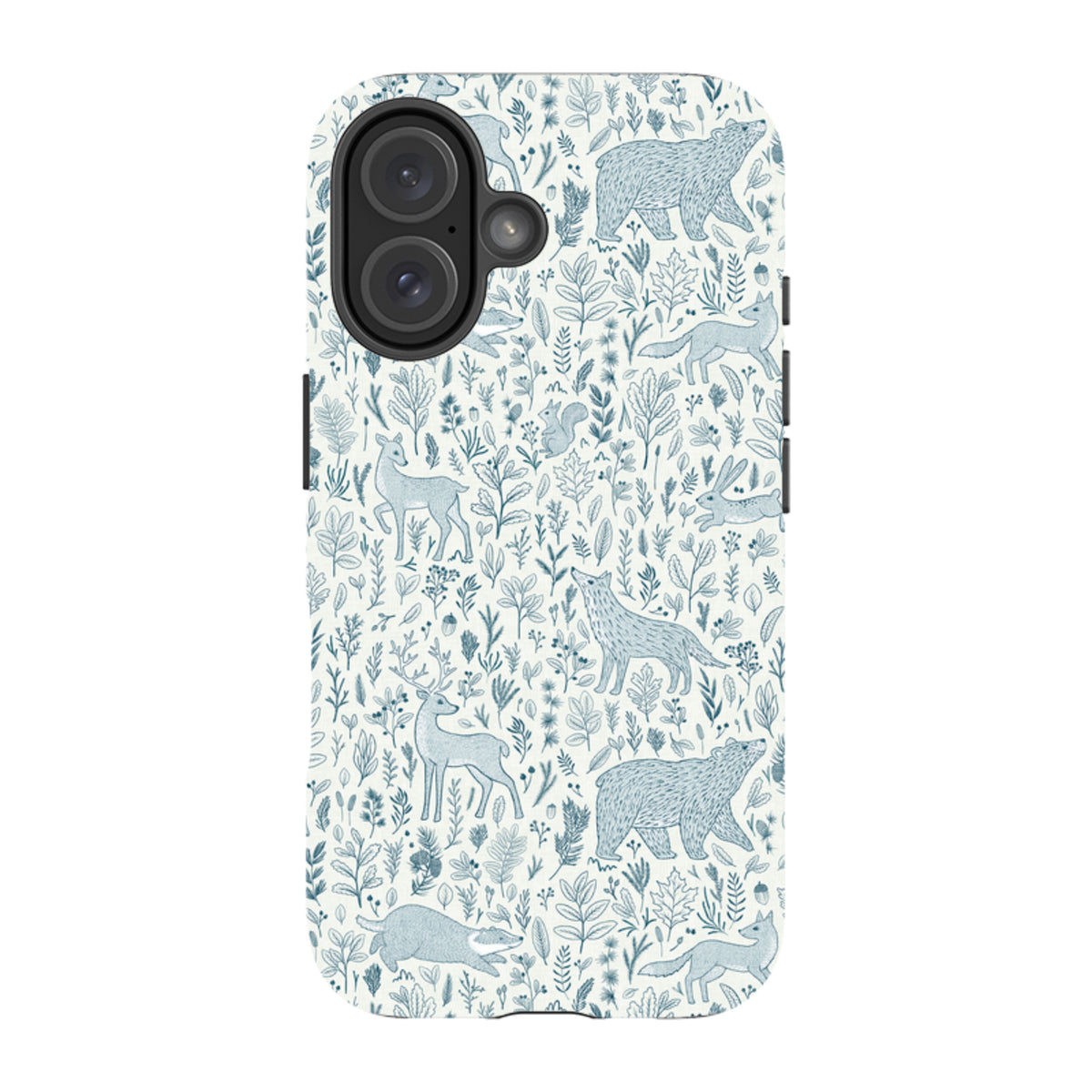 iPhone Tough Case - Forest animals navy By Katherine Quinn