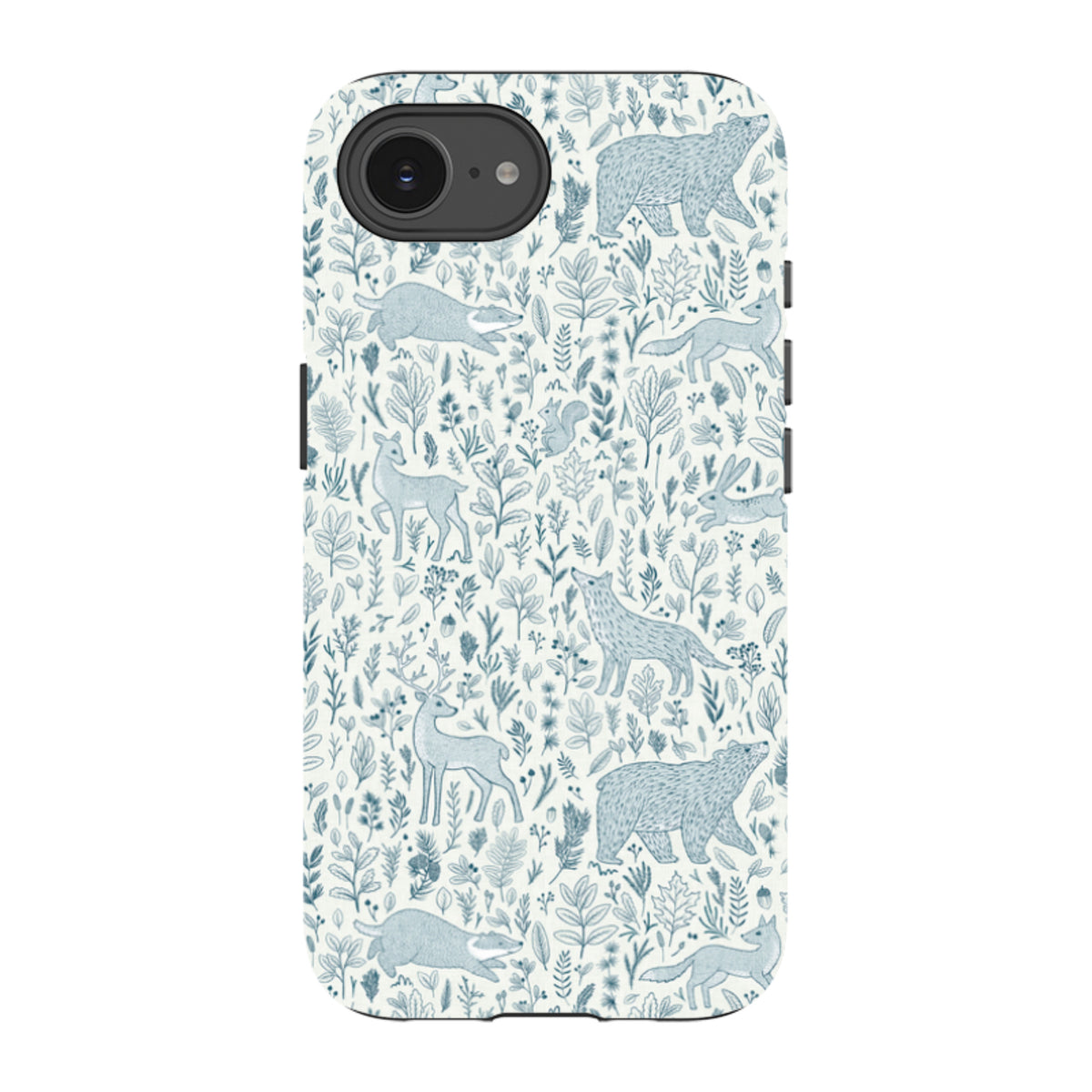 iPhone Tough Case - Forest animals navy By Katherine Quinn