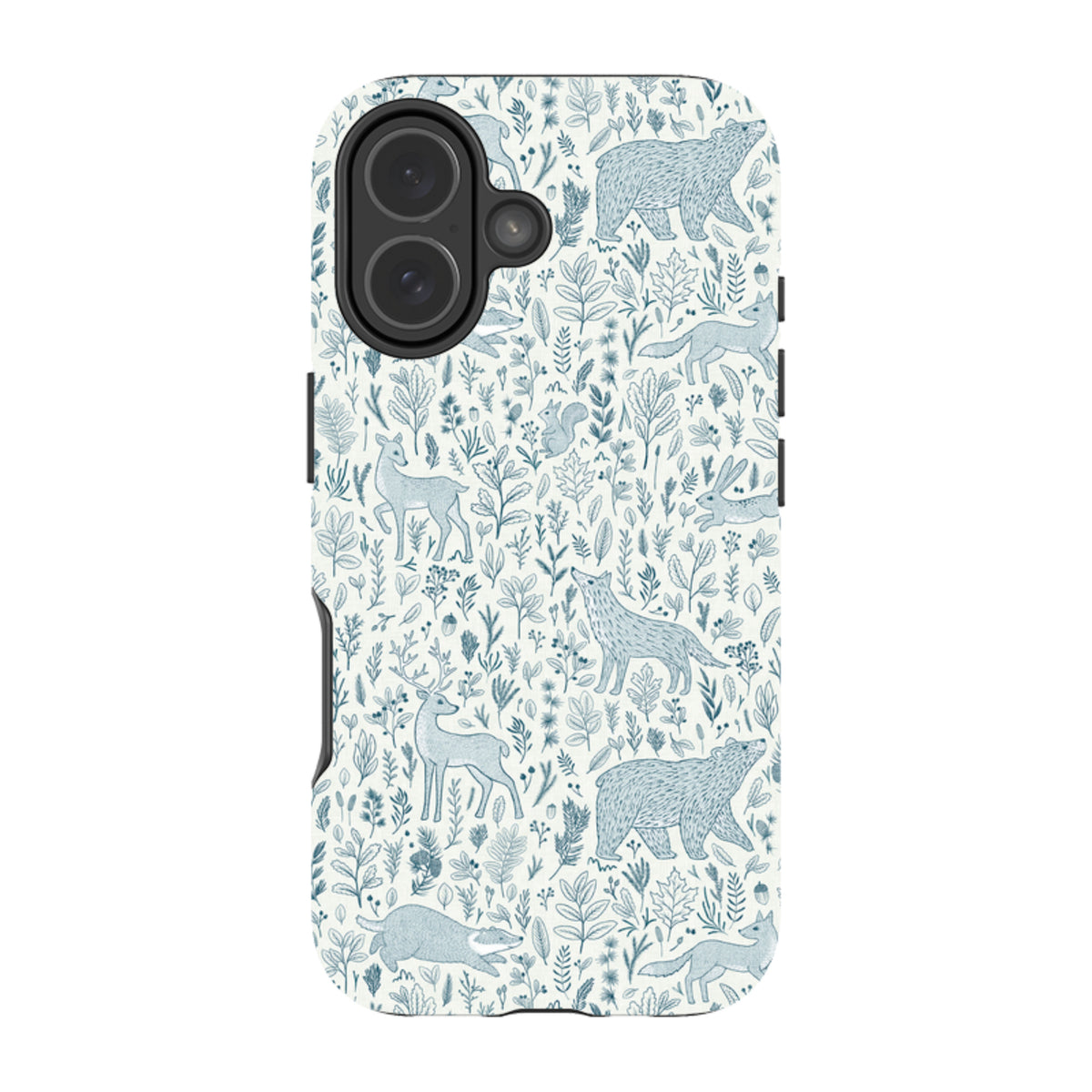 iPhone Tough Case - Forest animals navy By Katherine Quinn