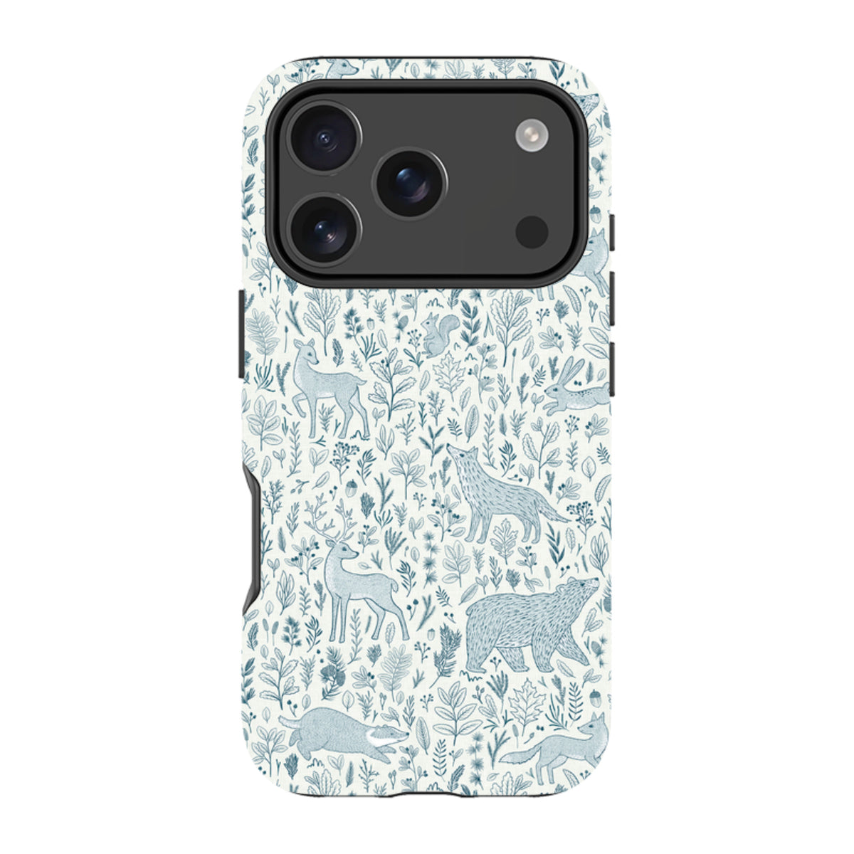 iPhone Tough Case - Forest animals navy By Katherine Quinn