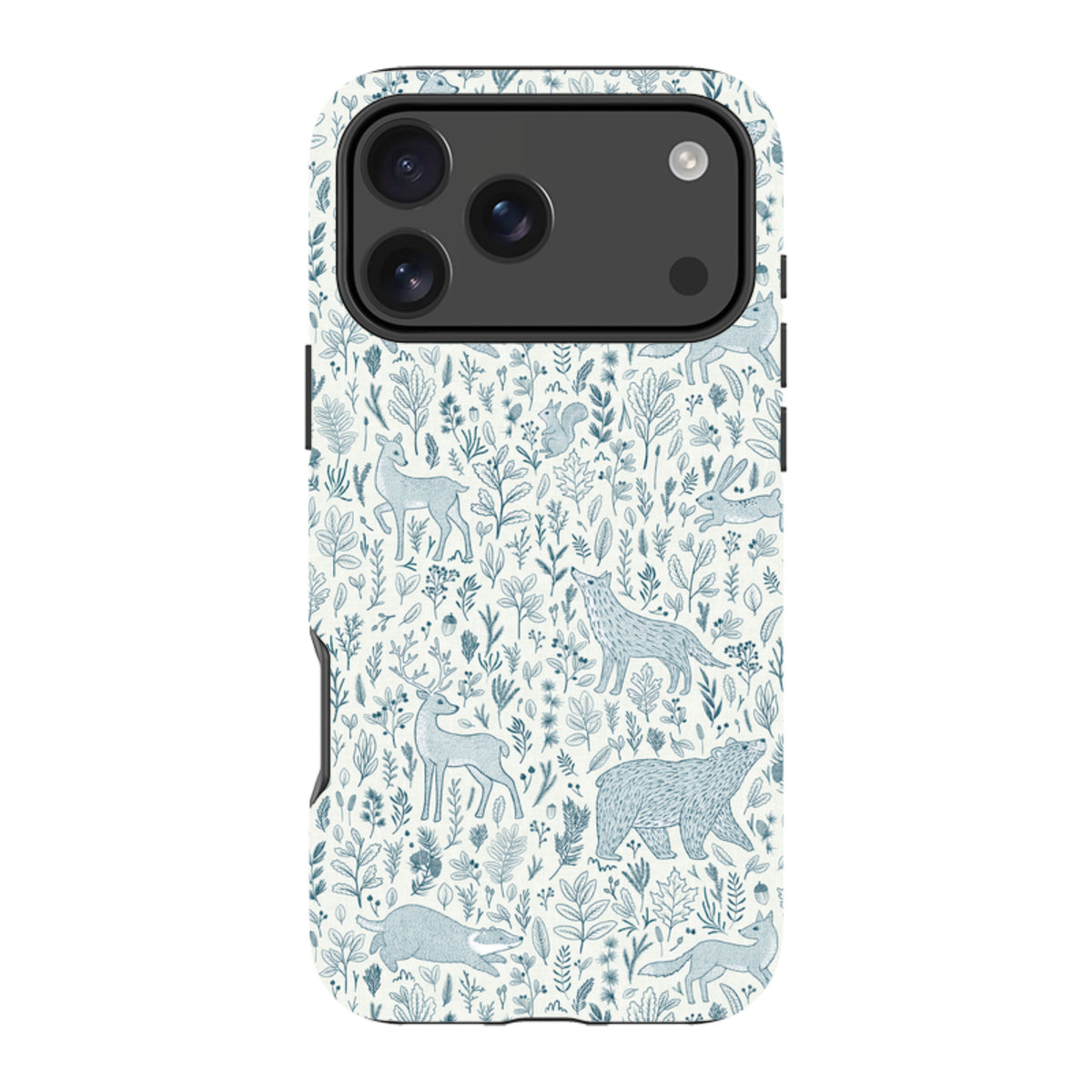 iPhone Tough Case - Forest animals navy By Katherine Quinn
