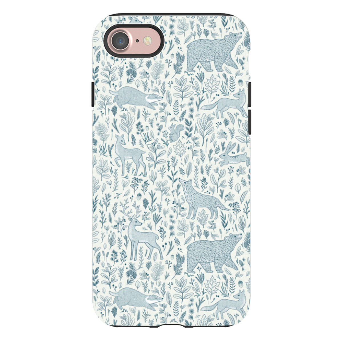 iPhone Tough Case - Forest animals navy By Katherine Quinn