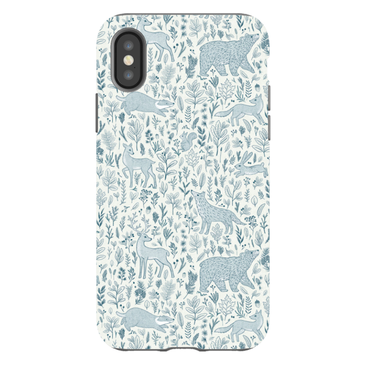 iPhone Tough Case - Forest animals navy By Katherine Quinn