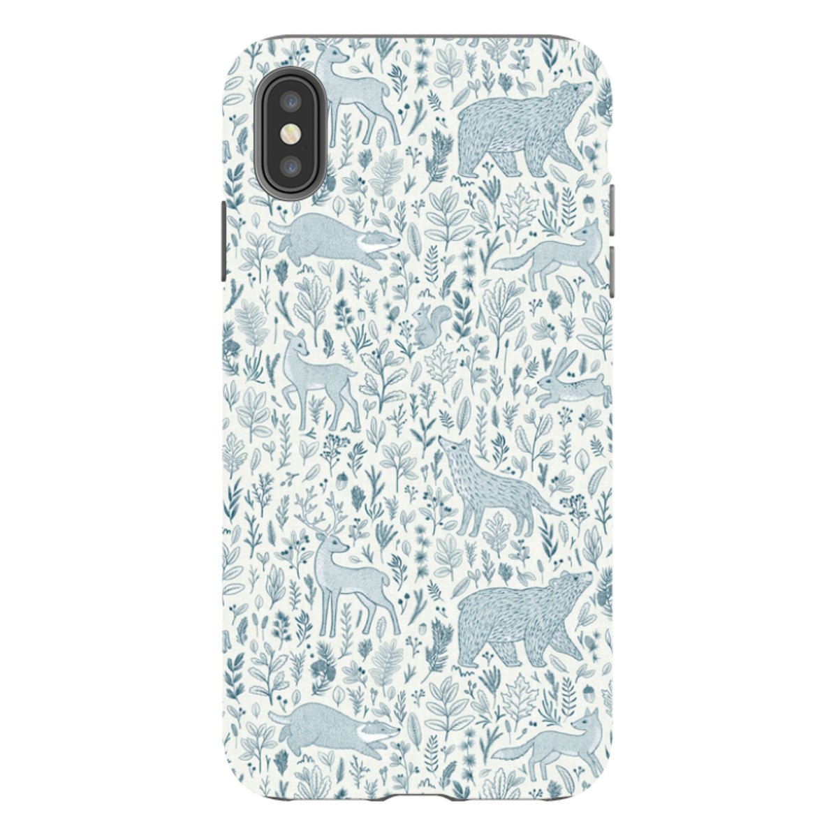iPhone Tough Case - Forest animals navy By Katherine Quinn