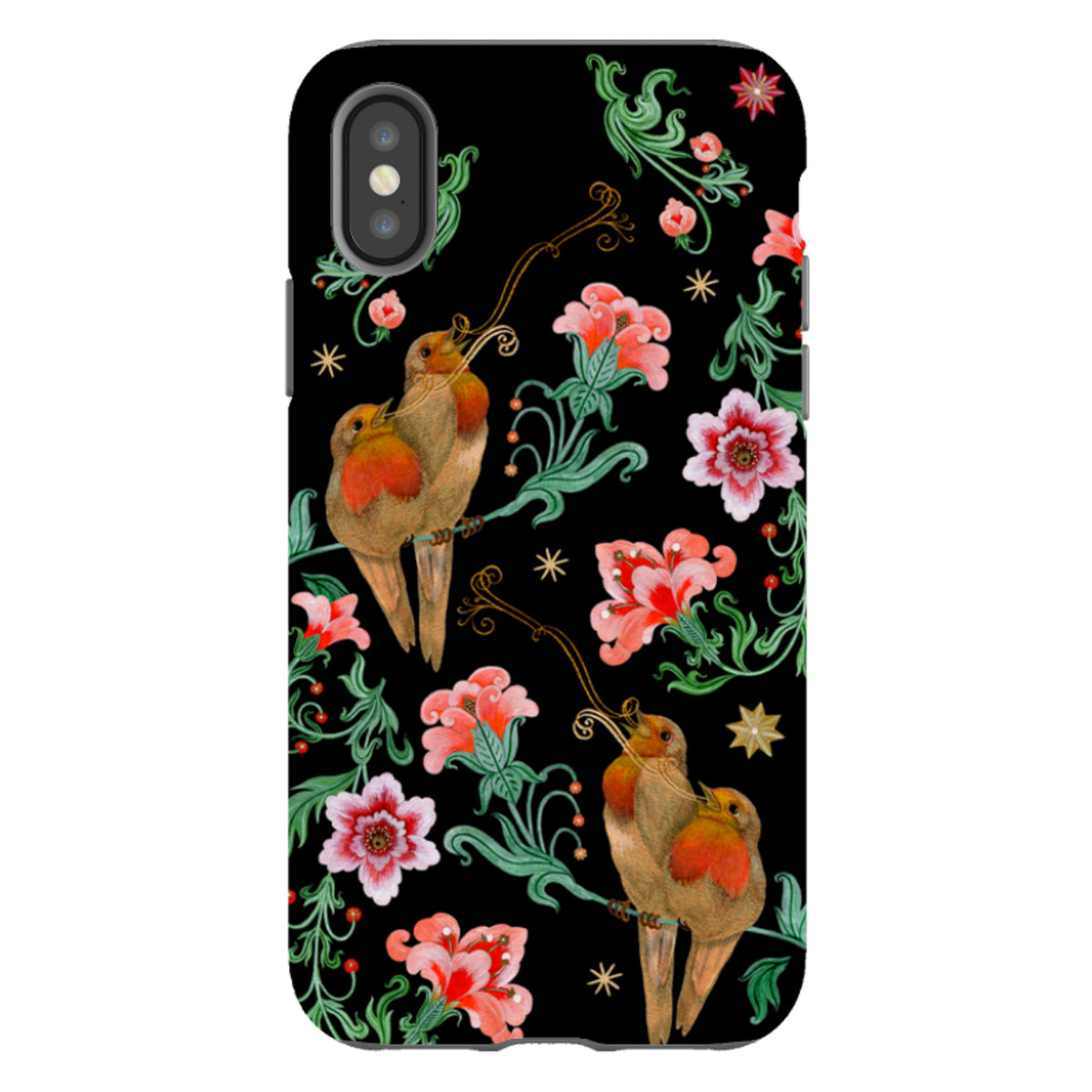 iPhone Tough  Case - Four Calling Birds By Maria Matos