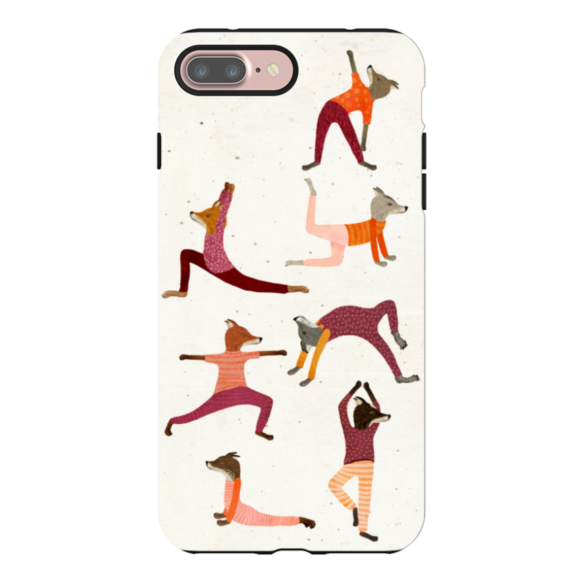 iPhone Tough Case - Fox Yoga By Katherine Quinn