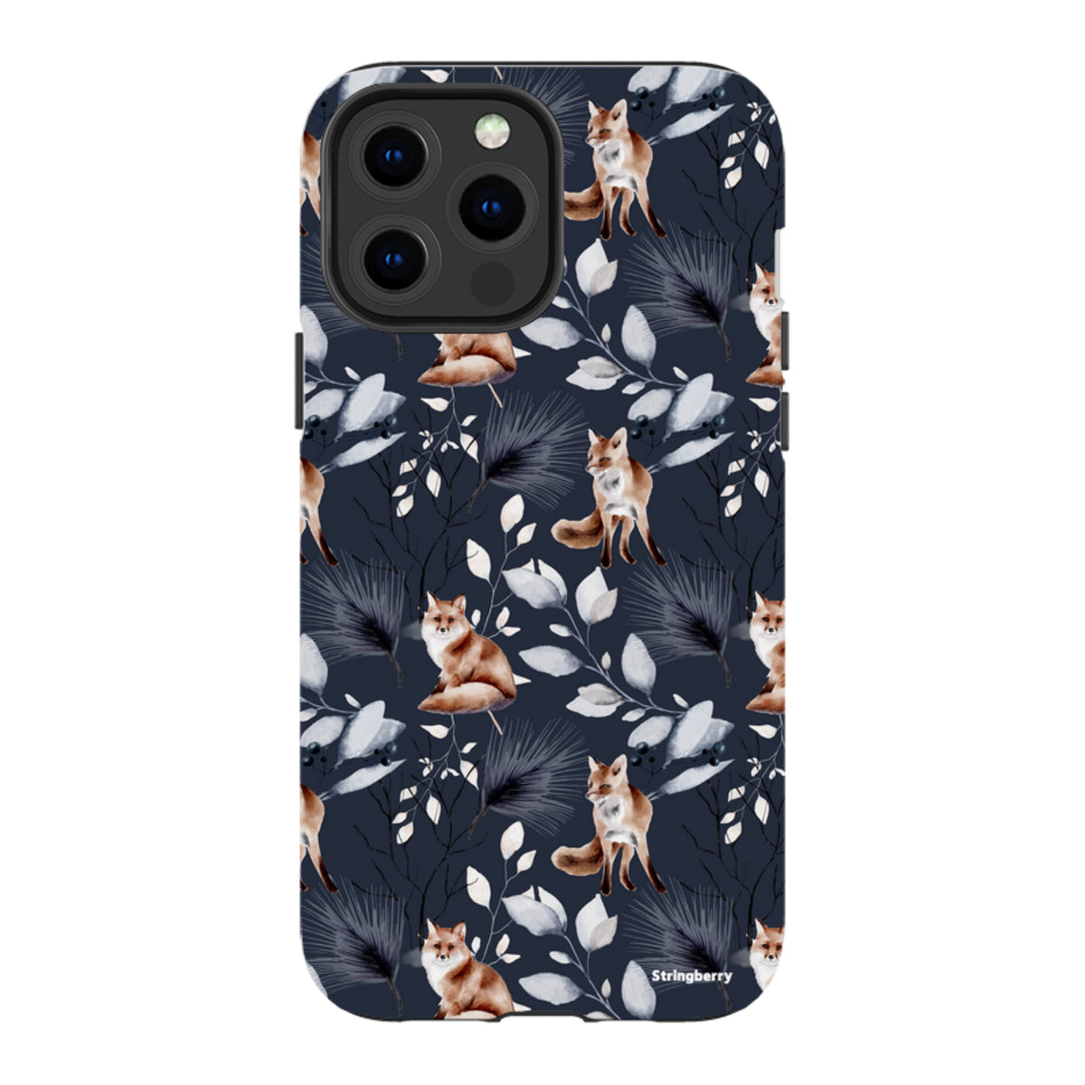 Твърд калъф за iPhone - Лисичи Коледа
