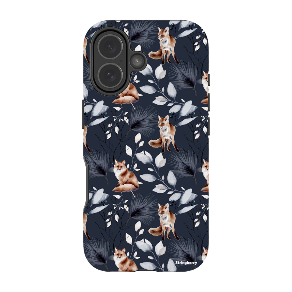Твърд калъф за iPhone - Лисичи Коледа