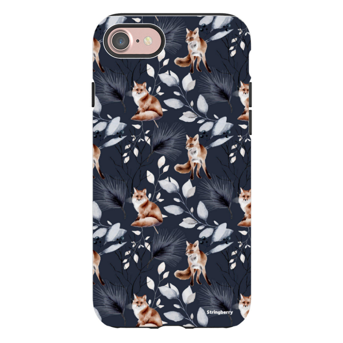 Твърд калъф за iPhone - Лисичи Коледа