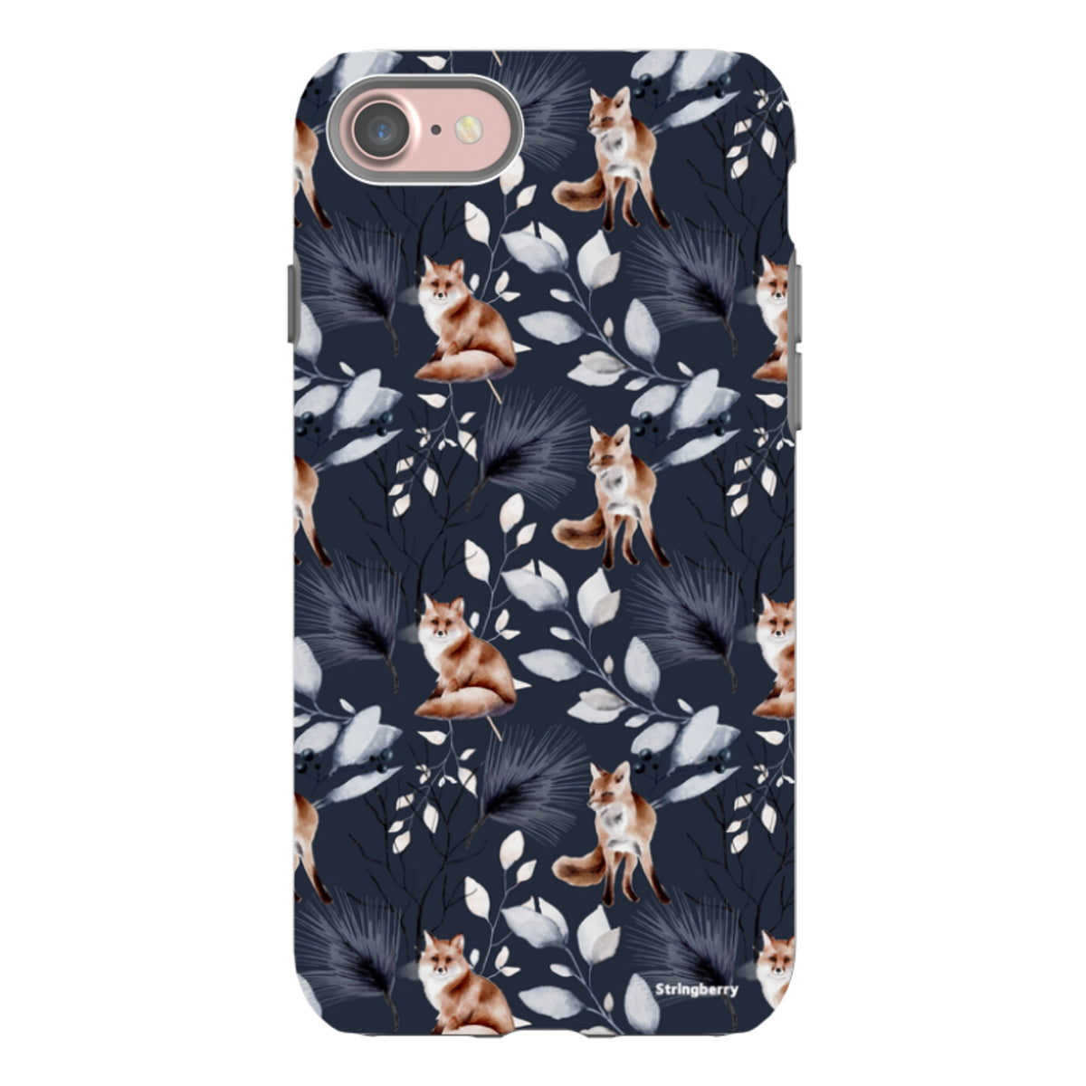 Твърд калъф за iPhone - Лисичи Коледа