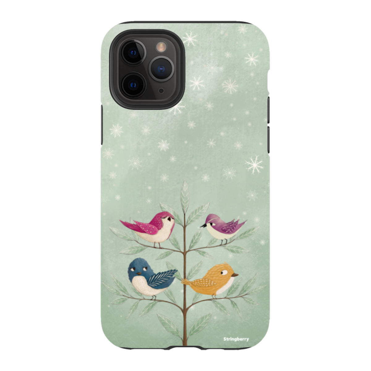 iPhone Tough Case - Garden Birds Aqua By Maja Lindberg