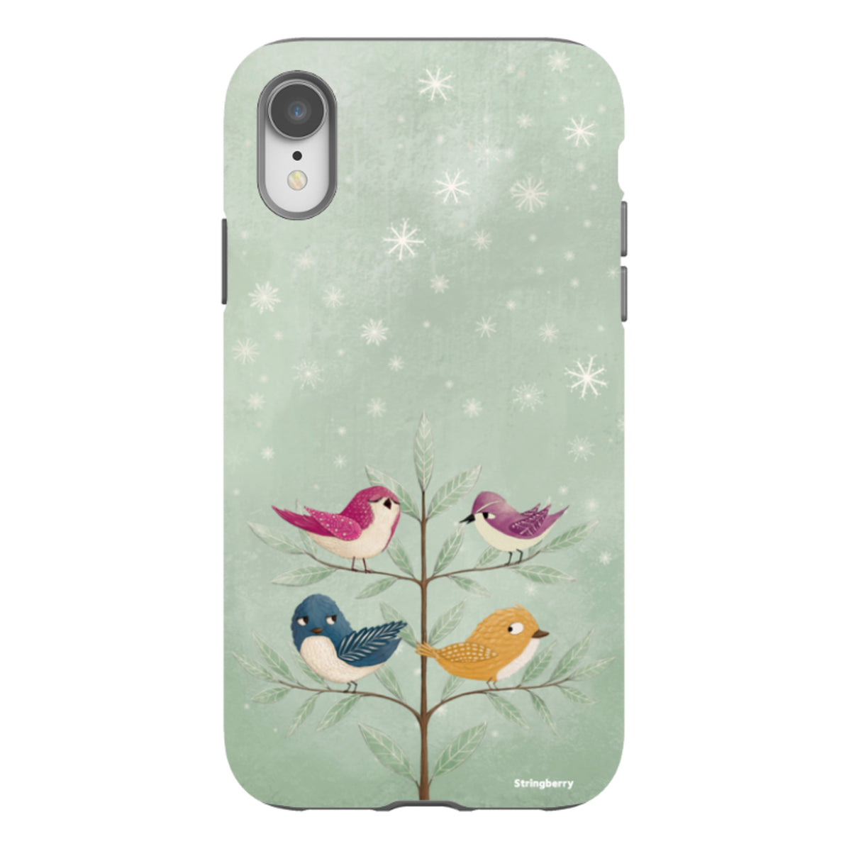 iPhone Tough Case - Garden Birds Aqua By Maja Lindberg