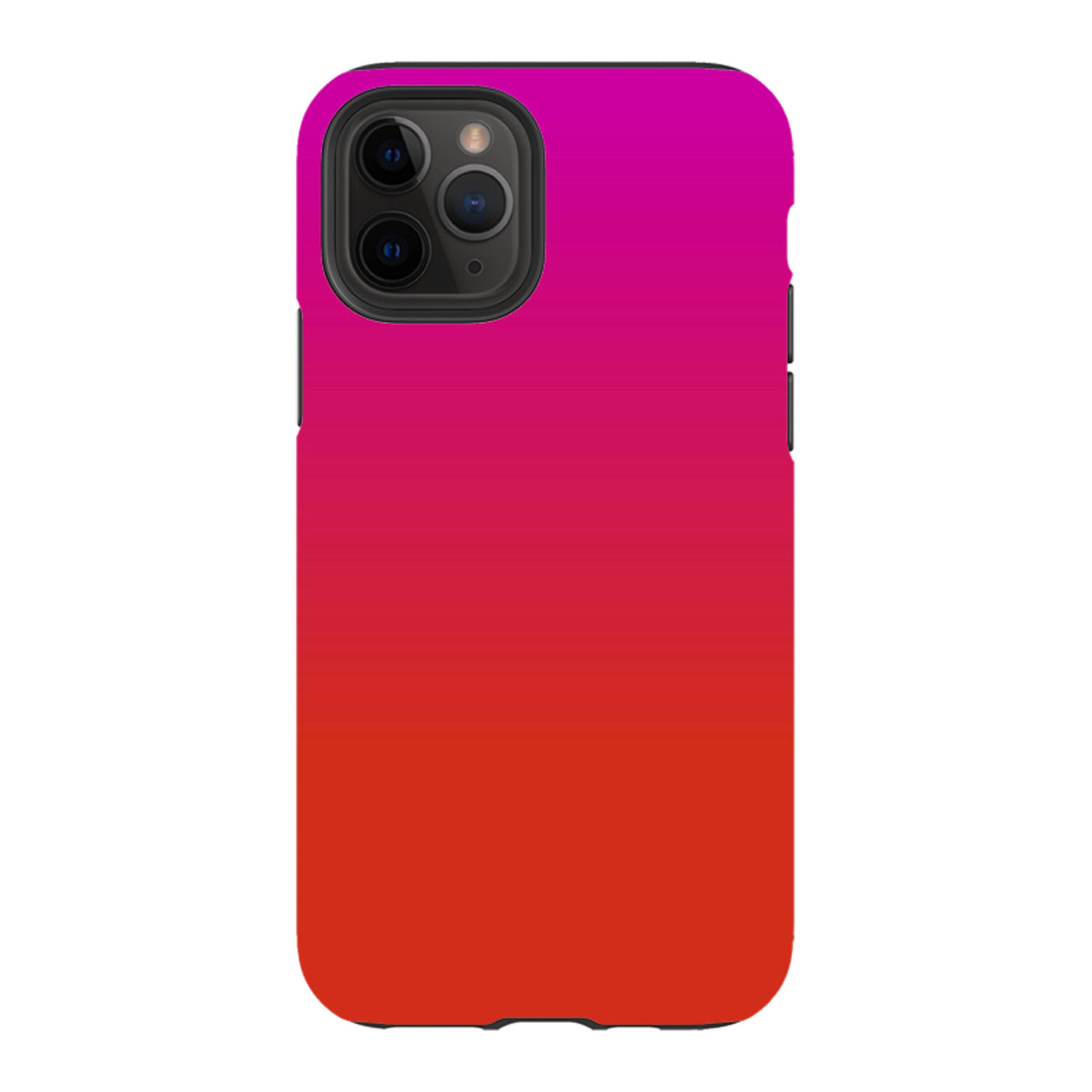 iPhone Tough Case in Geranium pink and red gradient with dual-layer protection and a sleek, high-definition finish.