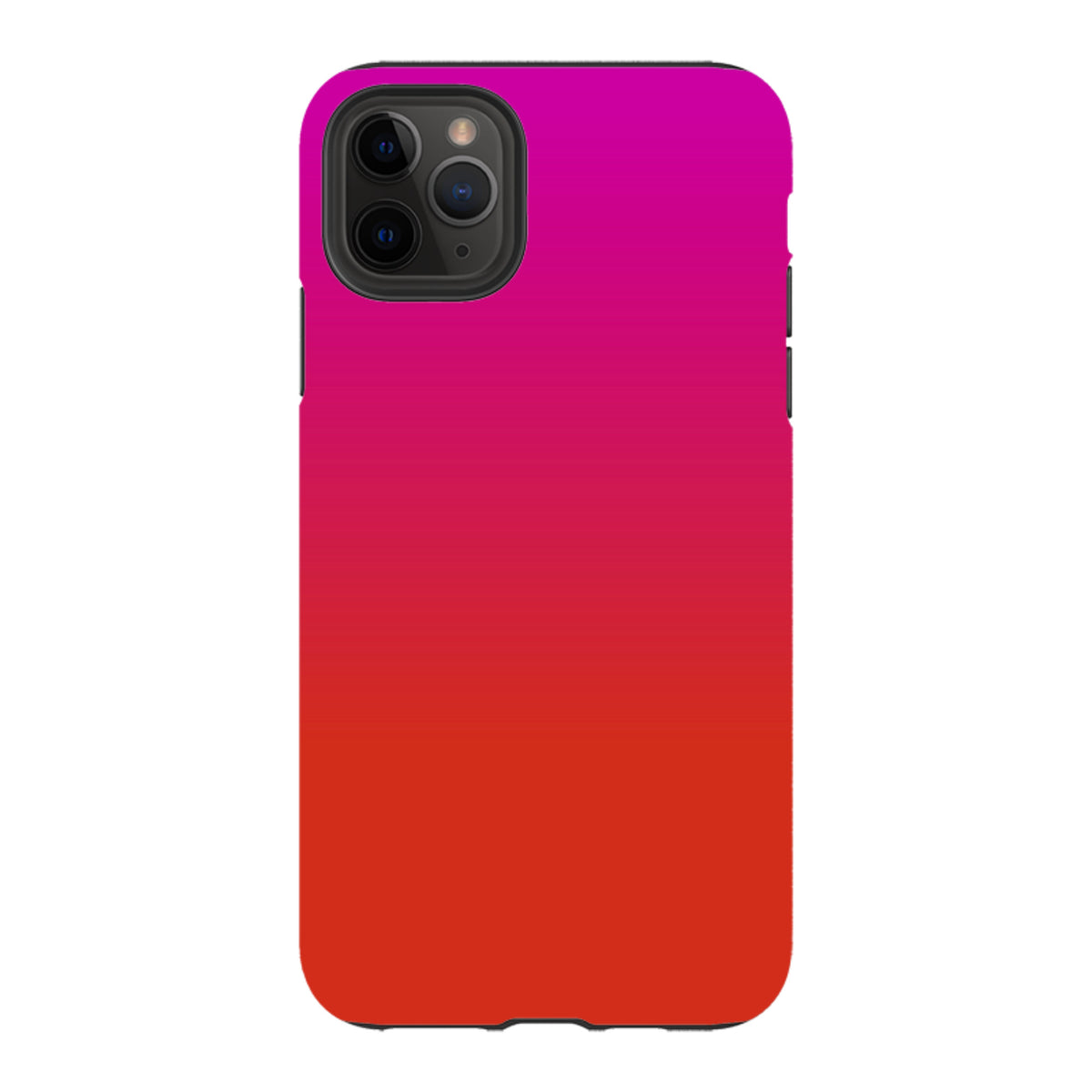 iPhone Tough Case in a vibrant pink-to-red gradient by Kitty Joseph, featuring a durable dual-layer protective design.