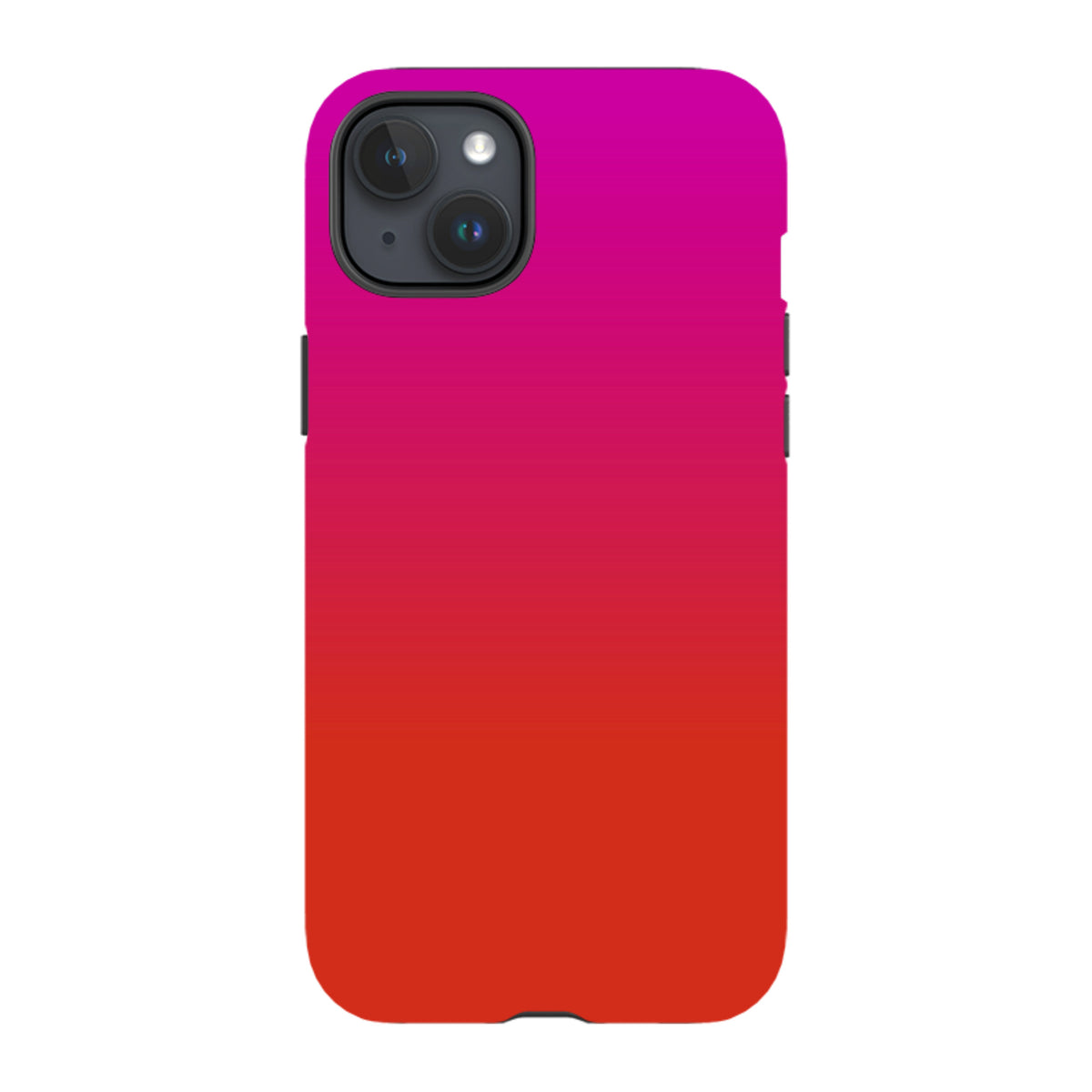 iPhone Tough Case in Geranium featuring a vibrant pink-to-red gradient design with a durable dual-layer finish.