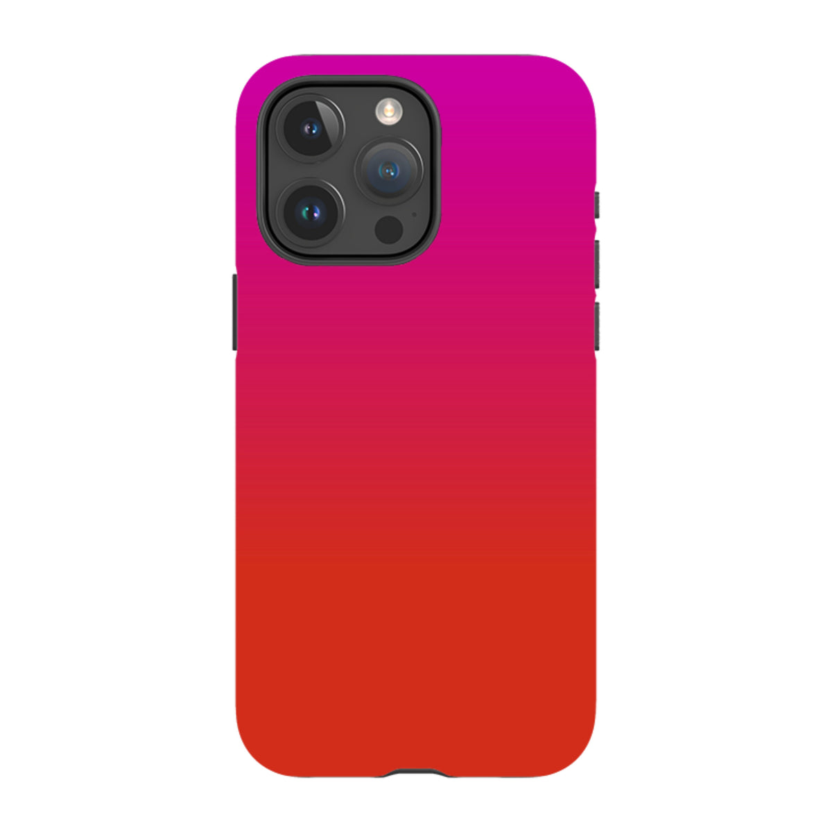 iPhone Tough Case in Geranium by Kitty Joseph featuring a vibrant pink to red gradient design and dual-layer protection.