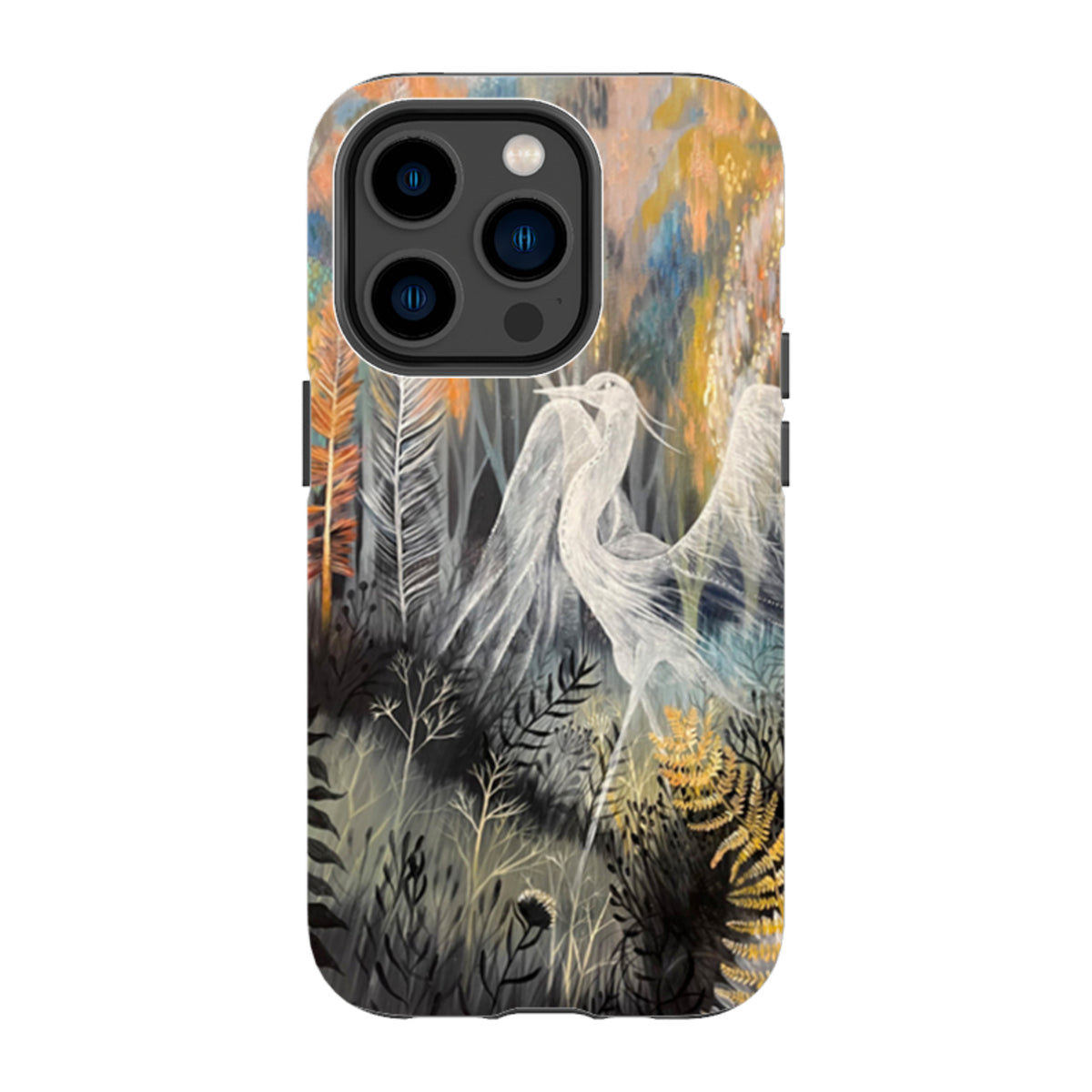 iPhone Tough Case - Ghost Heron By Mia Underwood