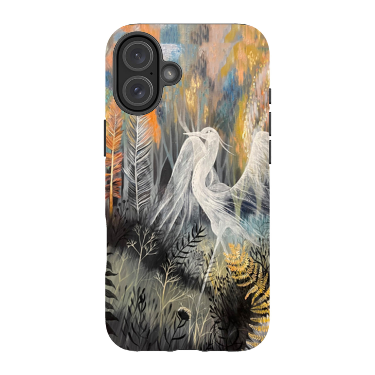 iPhone Tough Case - Ghost Heron By Mia Underwood
