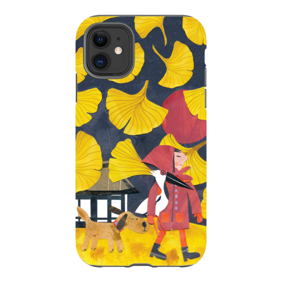 iPhone Tough Case - Ginko Leaves By Tracey English