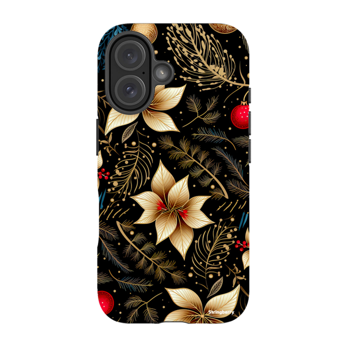 iPhone Tough Case - Golden Winter Floral
