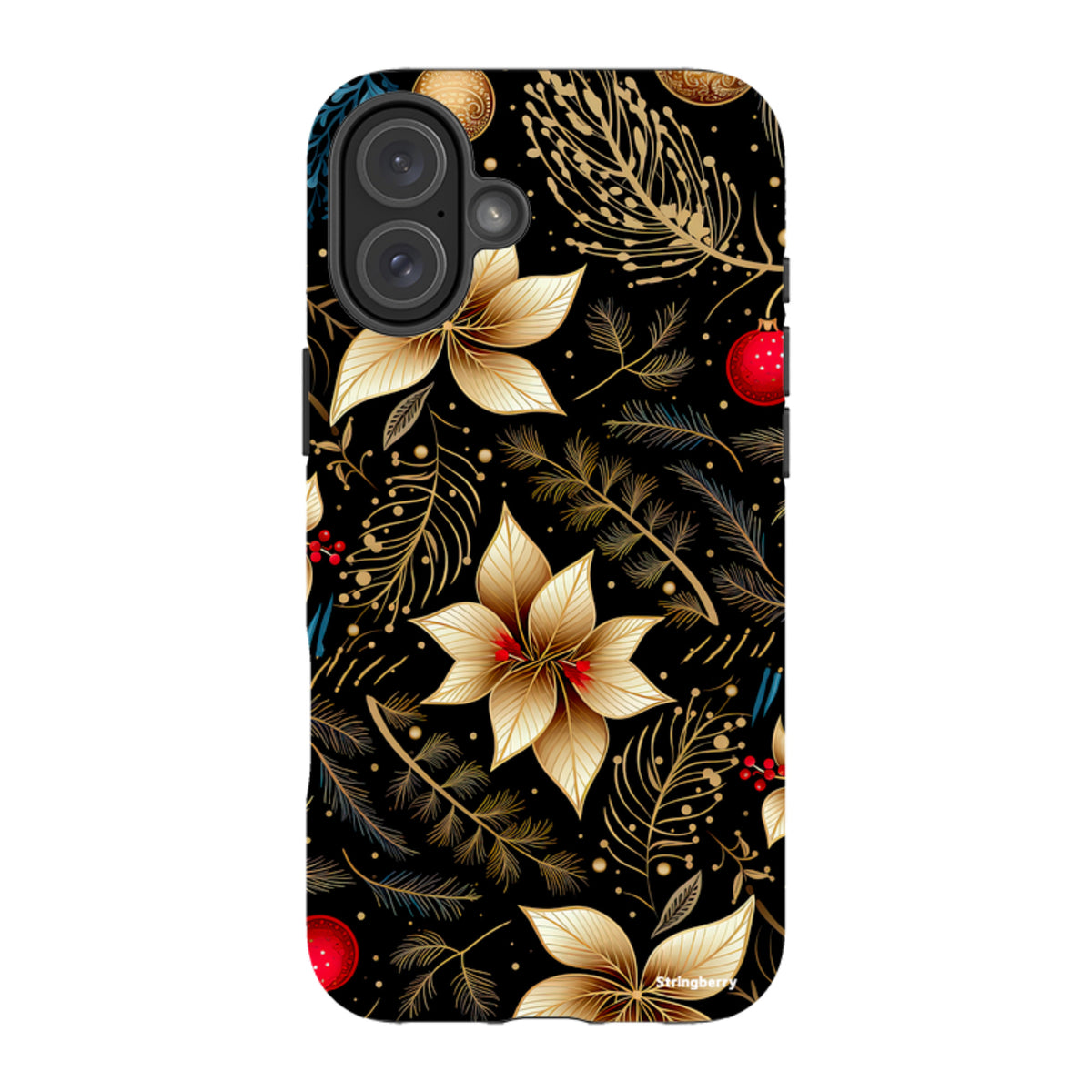 iPhone Tough Case - Golden Winter Floral