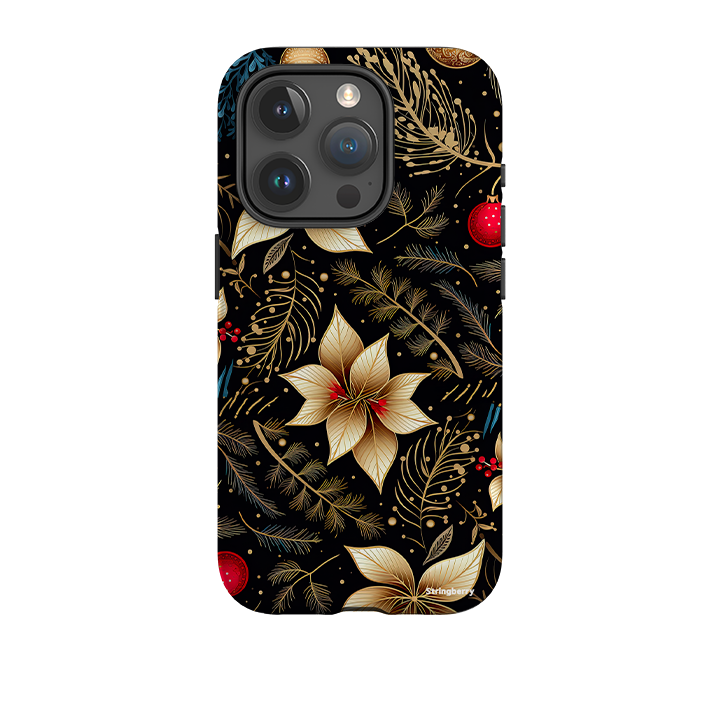iPhone Tough Case - Golden Winter Floral