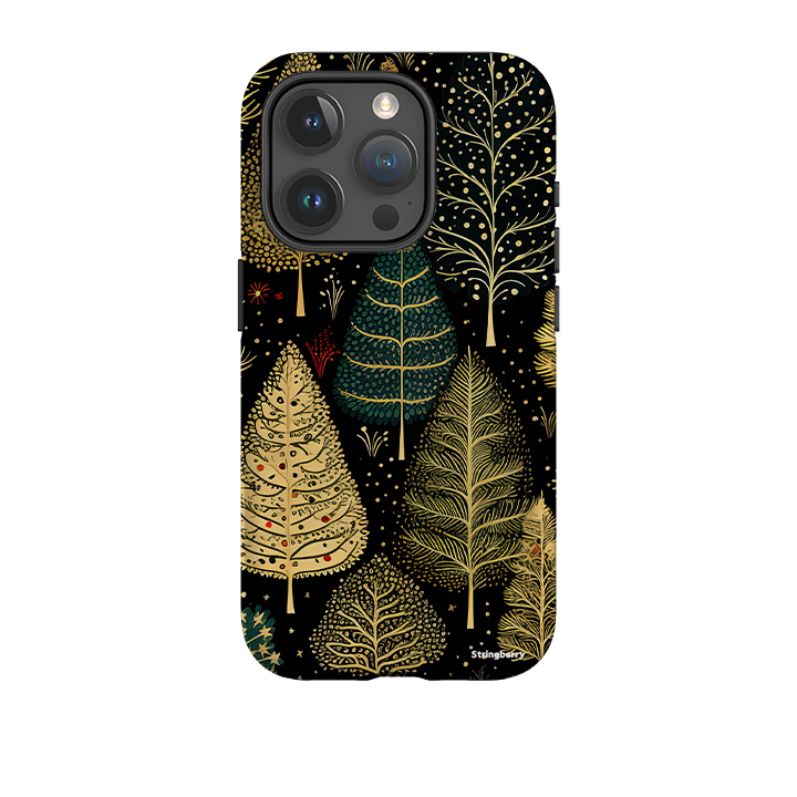 iPhone Tough Case - Golden Xmas Trees