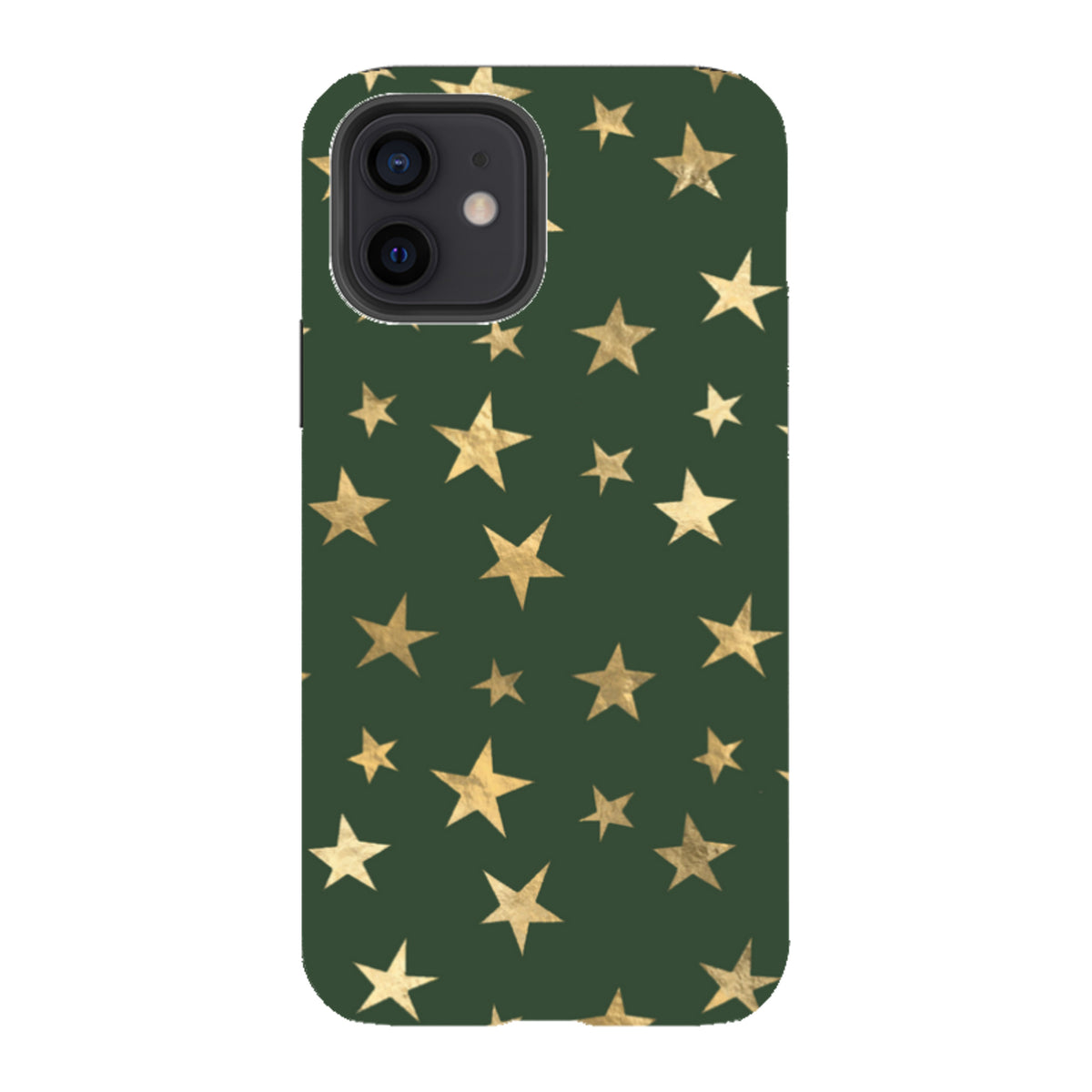 iPhone Tough Case - Green and Gold Stars