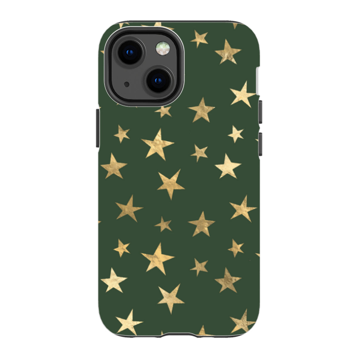 iPhone Tough Case - Green and Gold Stars
