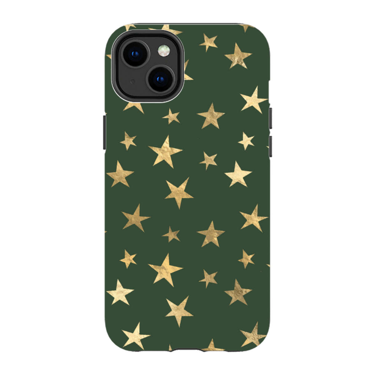 iPhone Tough Case - Green and Gold Stars