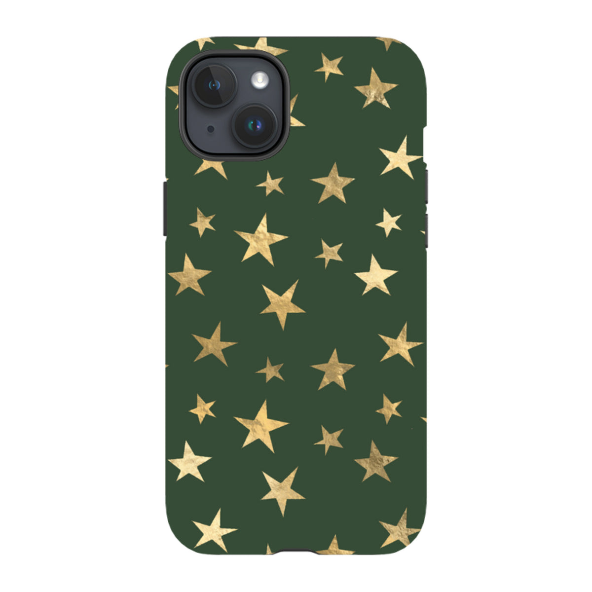 iPhone Tough Case - Green and Gold Stars