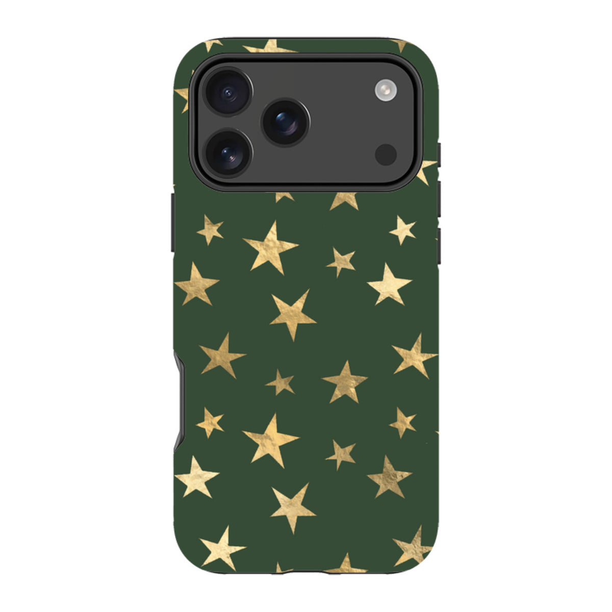 iPhone Tough Case - Green and Gold Stars