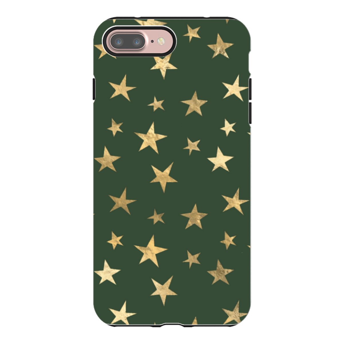 iPhone Tough Case - Green and Gold Stars