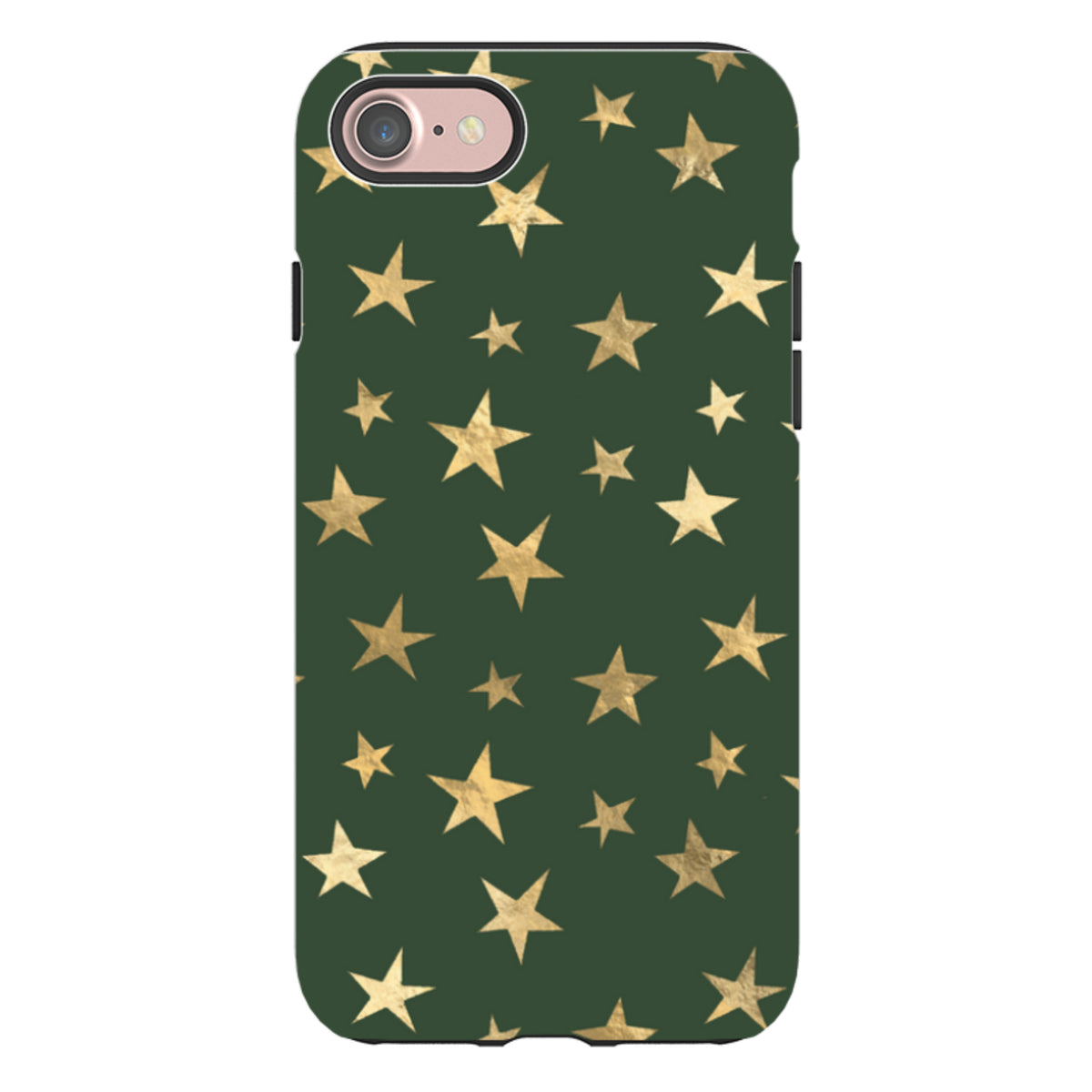 iPhone Tough Case - Green and Gold Stars