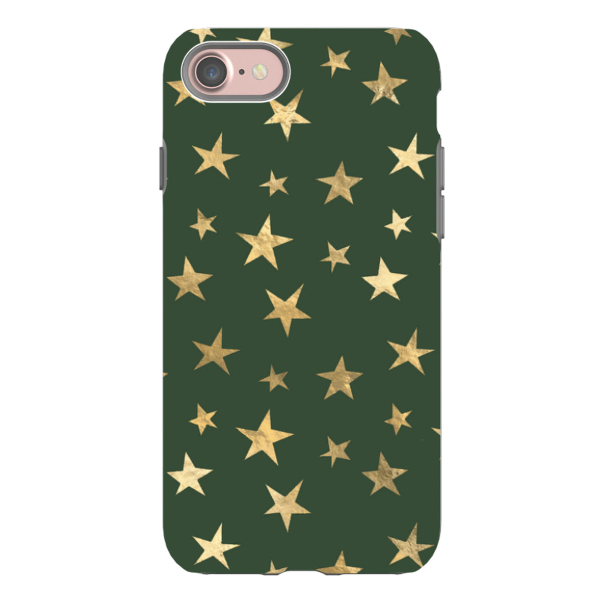 iPhone Tough Case - Green and Gold Stars