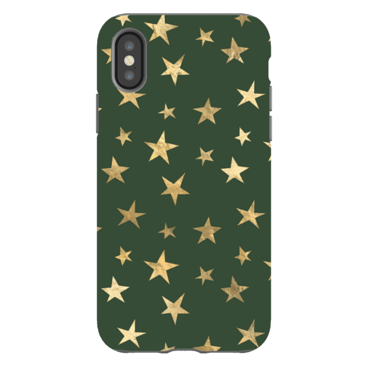 iPhone Tough Case - Green and Gold Stars