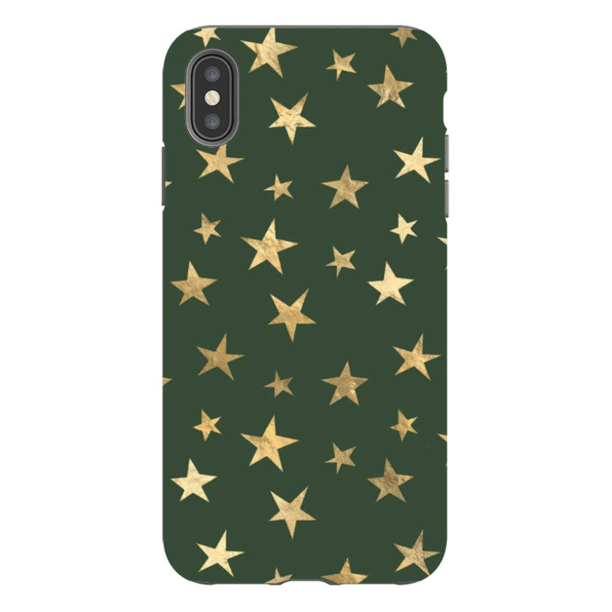 iPhone Tough Case - Green and Gold Stars
