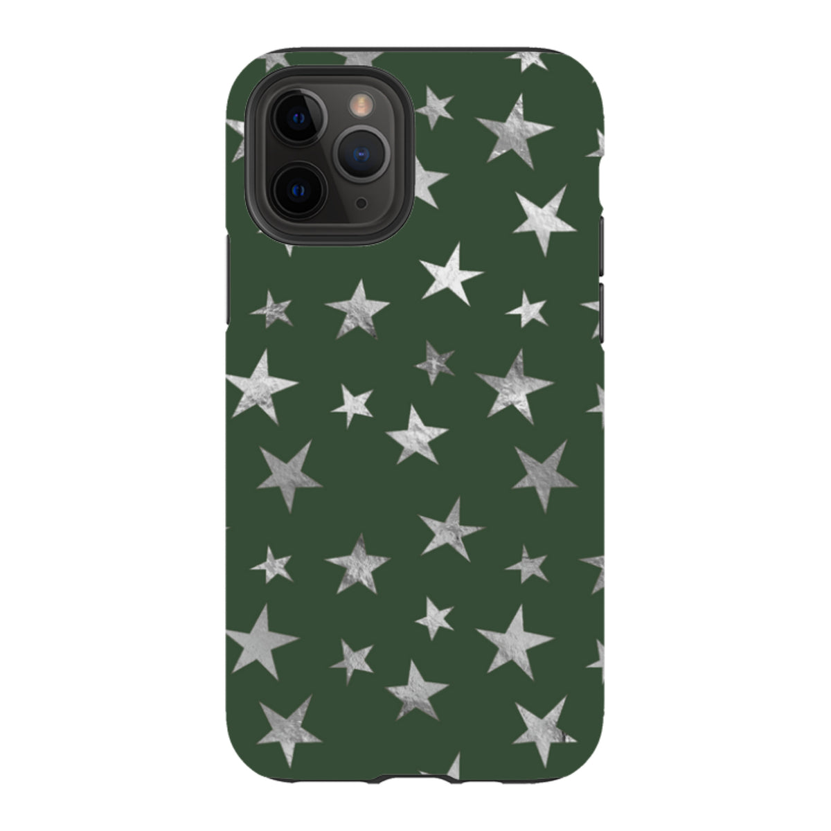 iPhone Tough Case - Green and Silver Stars