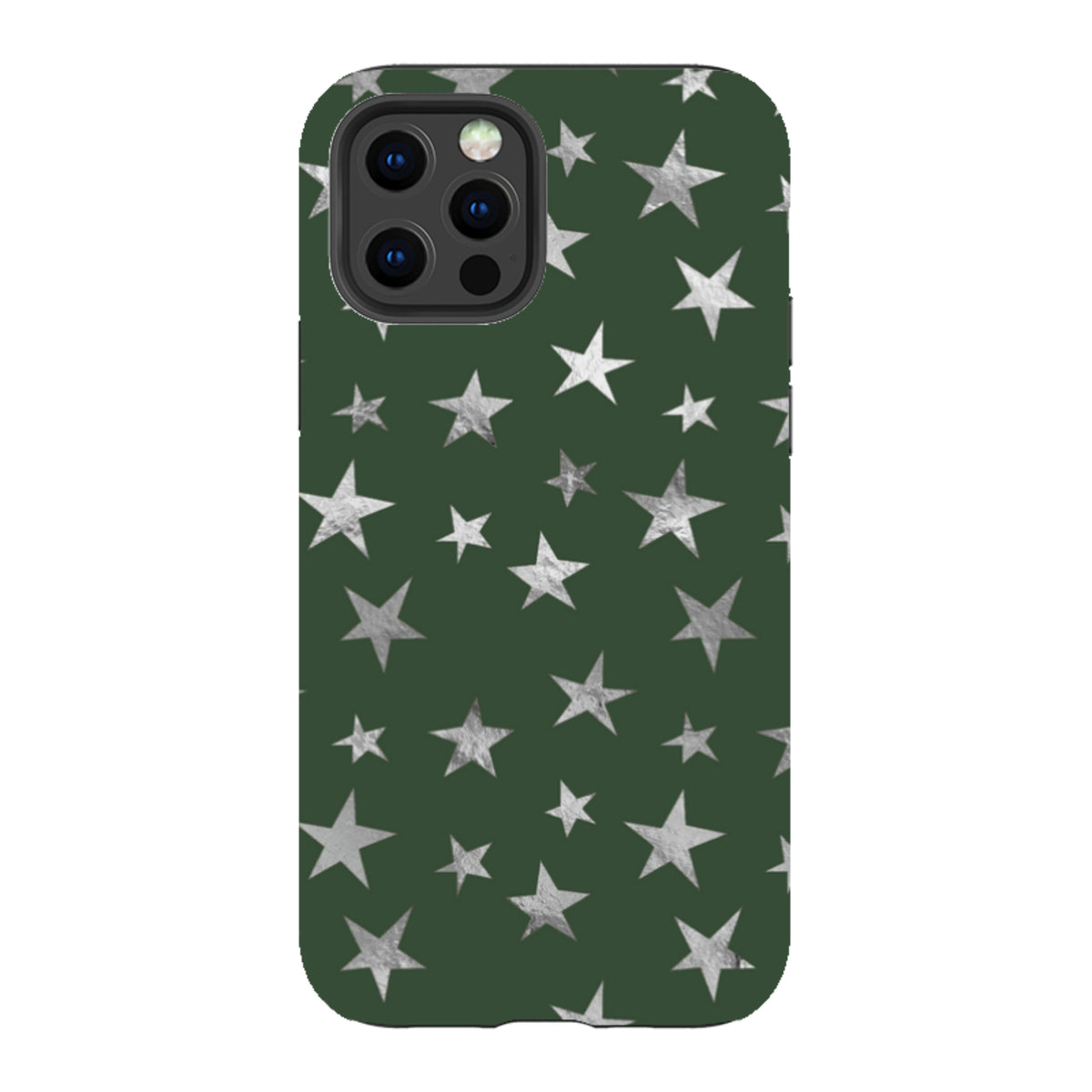 iPhone Tough Case - Green and Silver Stars