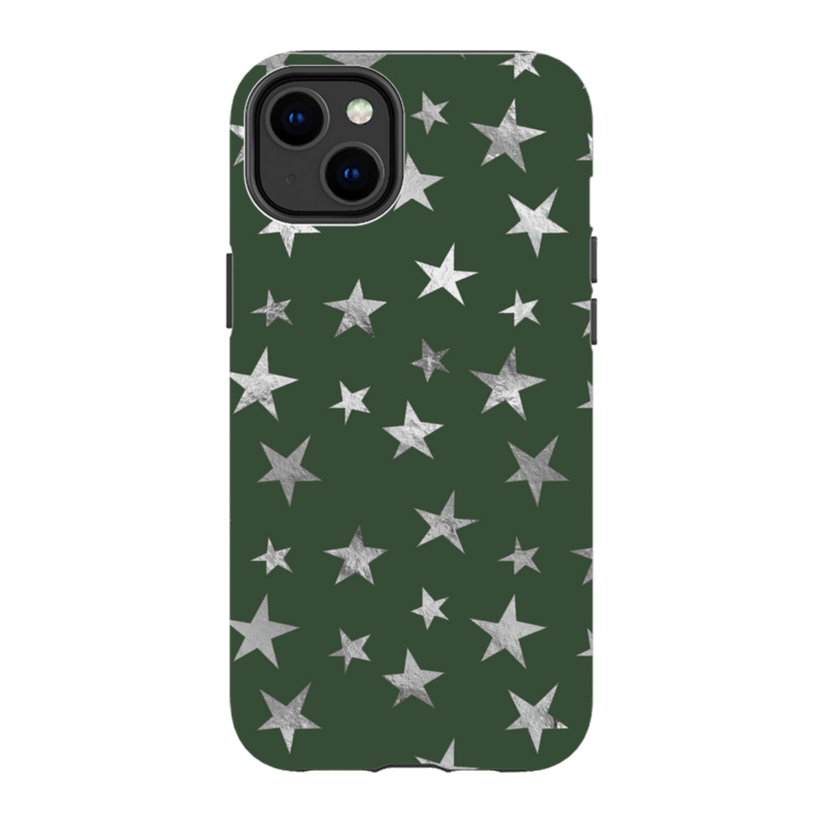 iPhone Tough Case - Green and Silver Stars