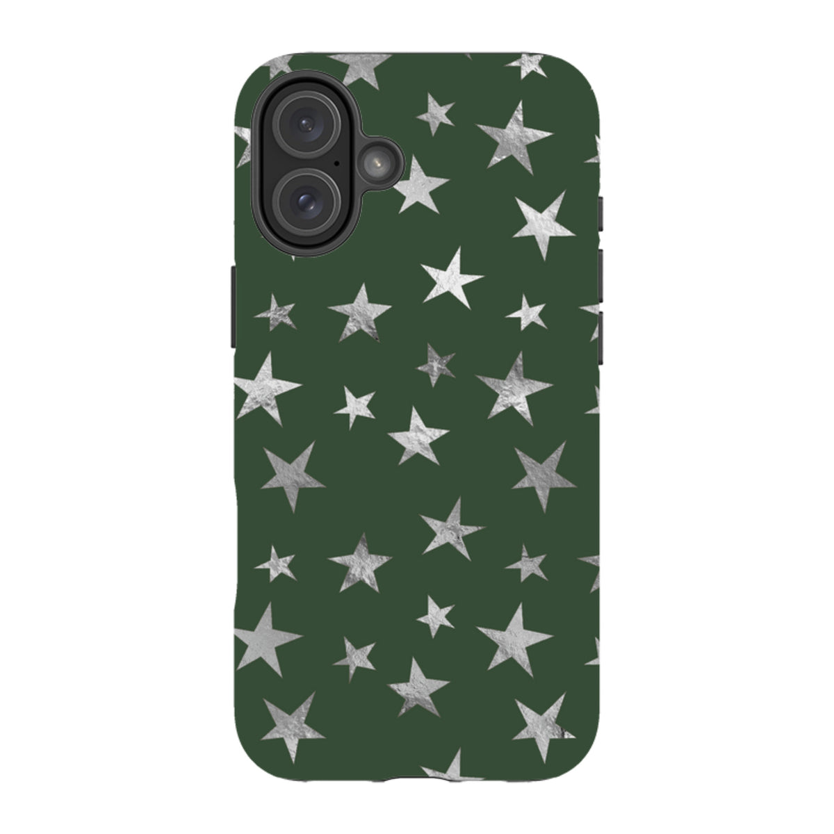 iPhone Tough Case - Green and Silver Stars