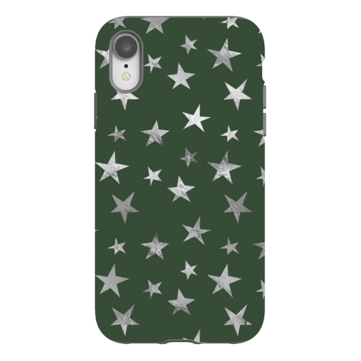 iPhone Tough Case - Green and Silver Stars