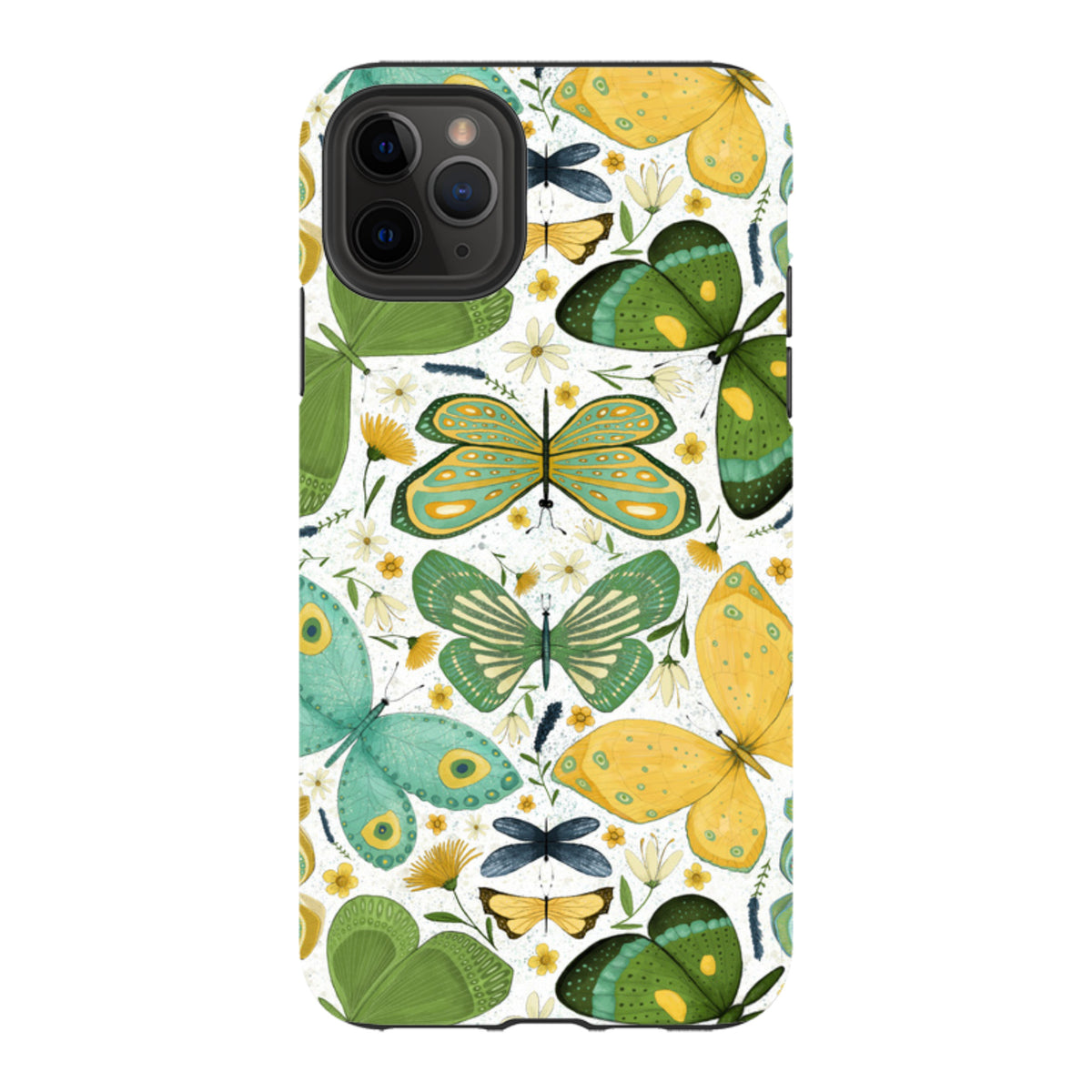 iPhone Tough Case - Green Butterflies By Maja Lindberg