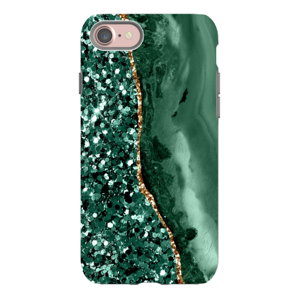 iPhone Tough Case - Green Shade (case does not glitter)