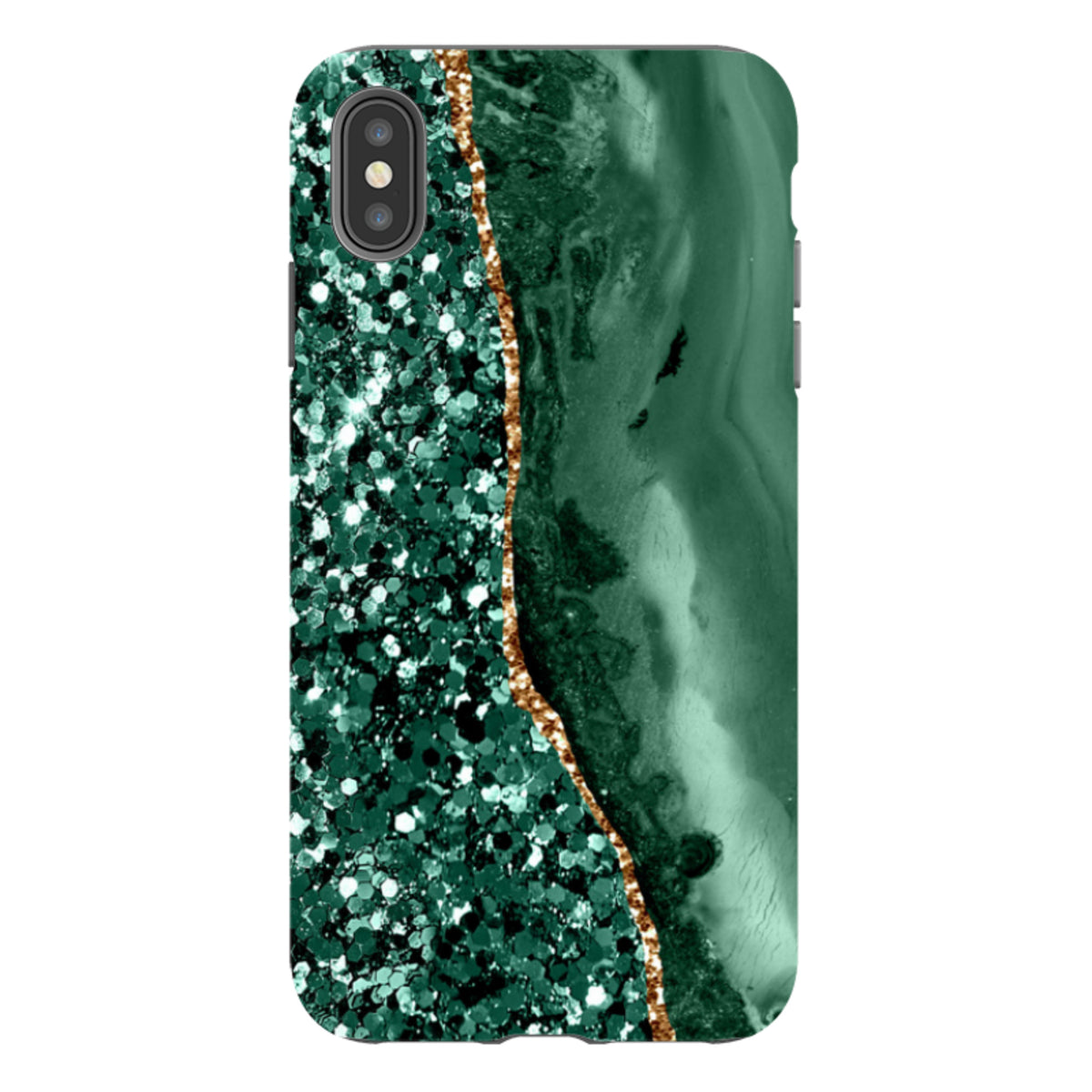 iPhone Tough Case - Green Shade (case does not glitter)
