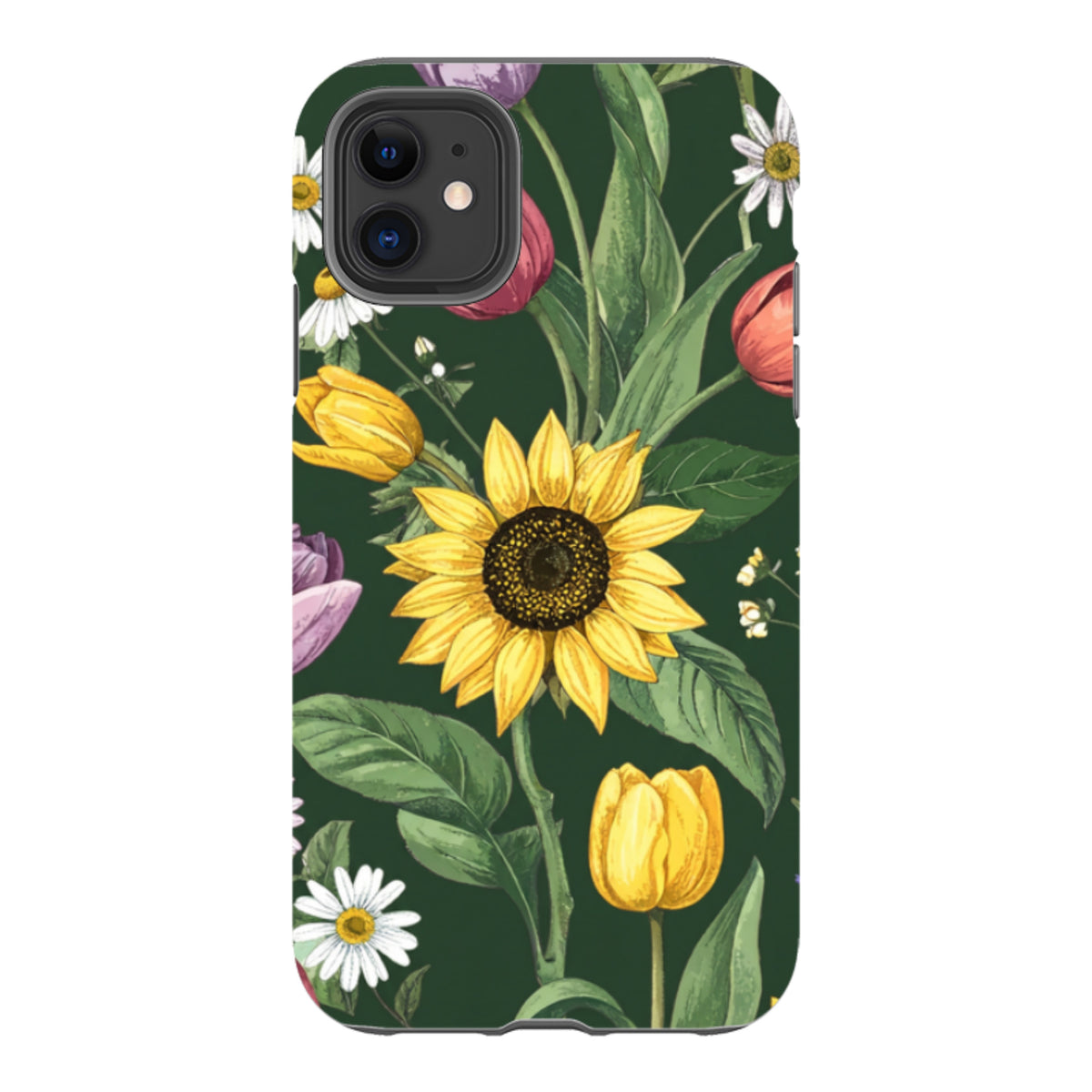 iPhone Tough Case - Green Sunflowers