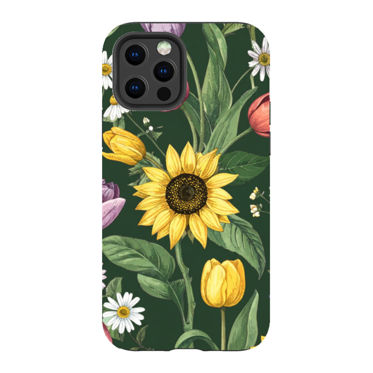 iPhone Tough Case - Green Sunflowers