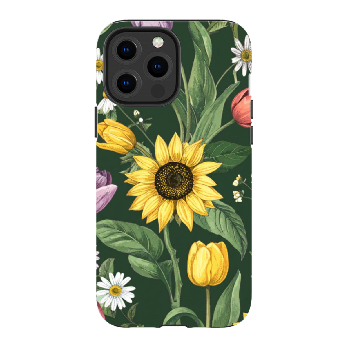 iPhone Tough Case - Green Sunflowers